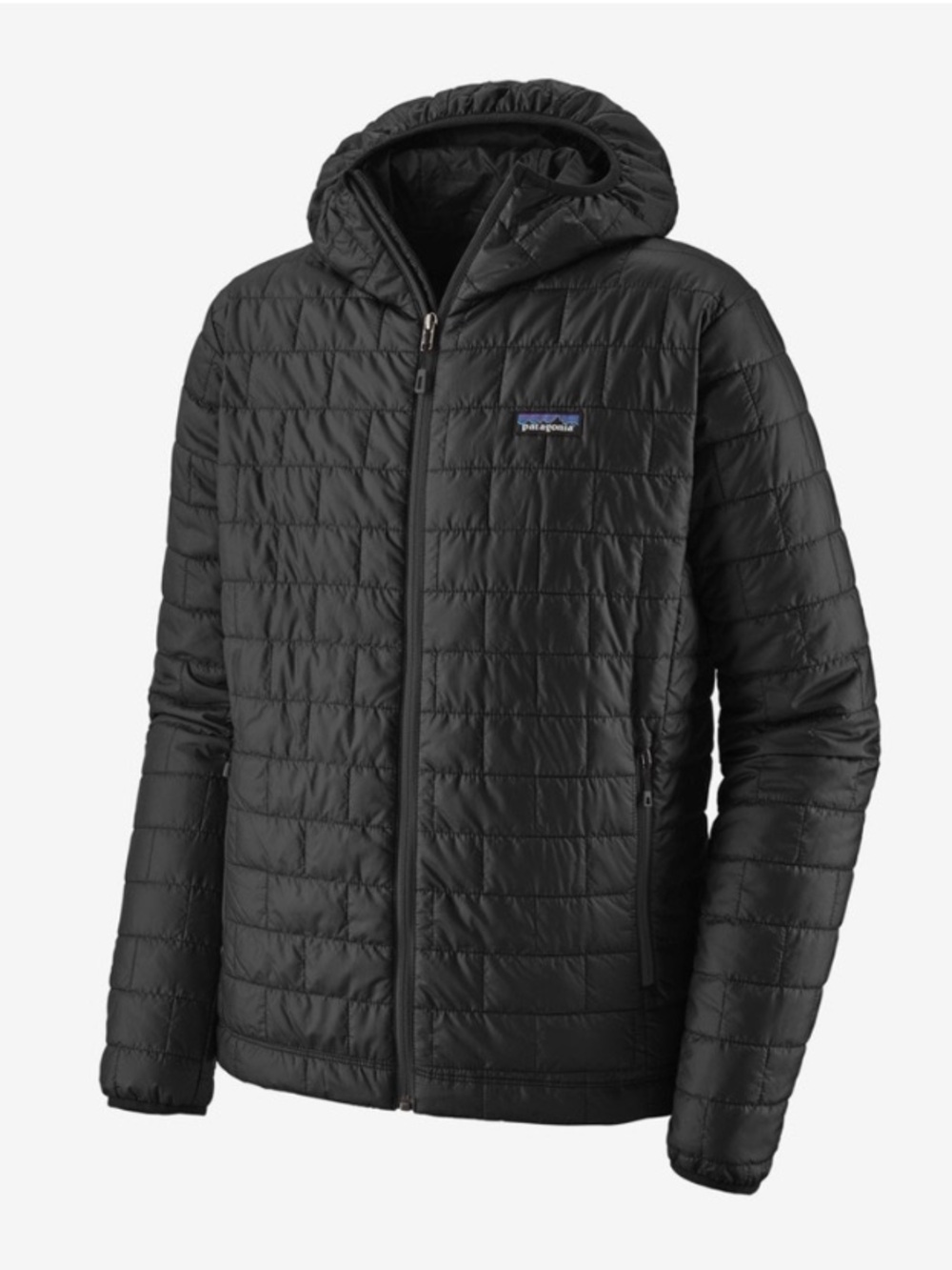 Patagonia Men's Nano Puff Black Hoody Jacket Size Large